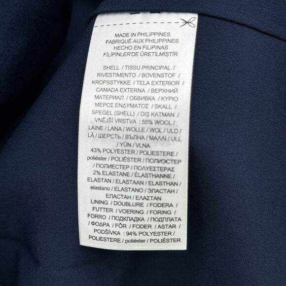 Lauren Ralph Lauren Women's Pinstriped Stretch Wool Blazer SZ 12 Career Navy NEW - Picture 9 of 13